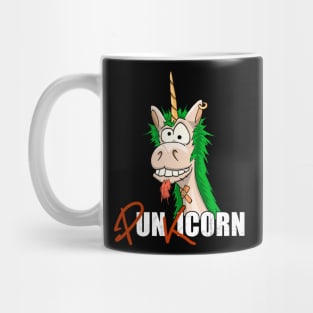 Punkicorn Funny Punk Style Mohawk Unicorn Punkrock Mug